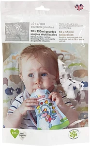Fill n Squeeze Baby Food Pouches, Reusable Baby Weaning Toddler Smoothies, are &
