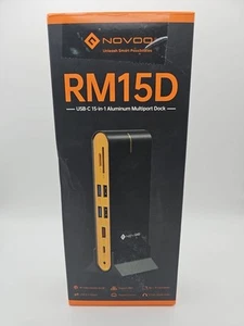 NOVOO 15-in-1 Vertical/Horizontal USB C Docking Station Triple Monitor – 8K@30Hz - Picture 1 of 2