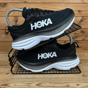Hoka One One Turnschuhe Damen Größe UK 3,5 Bondi 8 schwarz weiß Straßenlaufschuhe - Bild 1 von 13