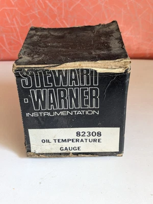 VTG 1973 NEW OLD STOCK Stewart-Warner 82308 Deluxe Oil Temp Gauge With Light  - Image 1 of 4