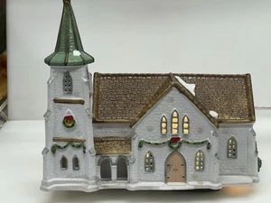 Casa de pueblo de Navidad de porcelana Lemax Hearthside Village vintage 1992 - Imagen 1 de 24