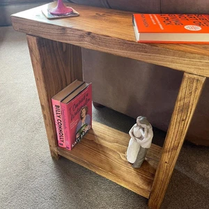 Solid Wood Narrow Sofa End Table | 50cm x 15cm, Decor - Picture 1 of 10