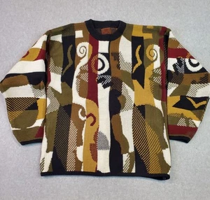 Vintage Cosi Crest Sweater Mens Med Knit Pullover COOGI Style Biggie Hip Hop - Picture 1 of 14