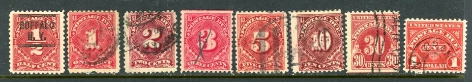 US Scott # J69 - J75, J77 - Used - CV=$16.70            (5-C232) - Image 1 of 1