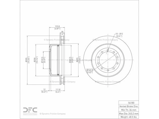 Rotor de freno trasero 39HZJB76 para chasis de autocaravana F-53 F-59 comercial despojado Foto 1 de 1