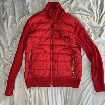 Moncler Light Weight Wool Nylon Jacket Red Size S Pre Owned Authentic - Image 1 of 4
