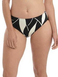 Fantasie Ile De Re Black Cream Bikini Brief Mid Rise Bikini Bottoms Swimwear - Picture 1 of 4