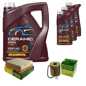 Paquete de inspección MANN 8L MANNOL Ceramic Pro 10W-40 para Opel Omega B Caravan - Imagen 1 de 11