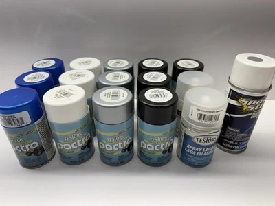 Pintura policarbonato PACTRA RC / SpazStix (PS) - Lote de 12 NUEVOS 3 oz. latas Foto 1 de 4