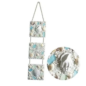 Coastal Wall Decor 3D Seashell Starfish Conch Wall Hanging, 20.5 * 4.3 Inches - Picture 1 of 7