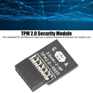 LPC 12PIN TPM 2.0 Encryption Security Module High Security Practical Encrypt NEW - Afbeelding 1 van 12