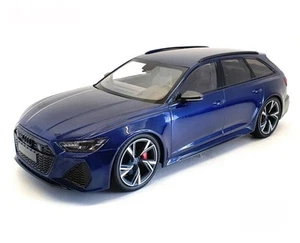 2019 Audi RS 6 Avant Metallic Blue Minichamps 1/18 Diecast 155 018011 - Picture 1 of 8
