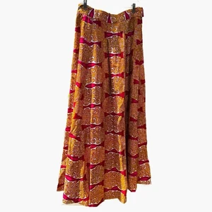 Francis + Benedict Boho Tribal Maxi Skirt EUC Gold, Garnet, White, Fuchsia - Picture 1 of 8