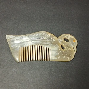Peine para barba/pelo cuerno de búfalo, pájaro - Imagen 1 de 4
