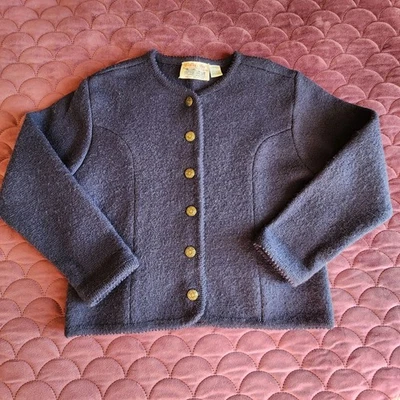 Vtg Tally-ho Vintage Buttons Women's Wool Blazer Cardigan Pollak Size PS - Image 1 of 4