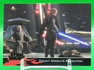 COUNT Dooku's EXECUTION Star Wars 2005 REVENGE OF THE SITH Card TCG Topps #28 - Picture 1 of 10