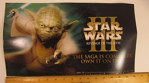 Star Wars 3 Revenge of the Sith Vinyl Promo Window Cling Poster Yoda - Picture 1 of 6