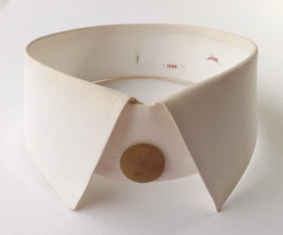 Vintage Nº 25 Cuello Camisa Blanco Almidonado Algodón Desmontable Talla 15.5 Pulgadas Foto 1 de 4