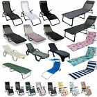 Chaise longue de soleil inclinable de jardin chaise pliante lit rocker inclinable plage camping