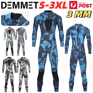 DEMMET Men Women Wetsuit 3mm Neoprene Full Body Camouflage Swim Diving Surfing - Picture 1 of 19
