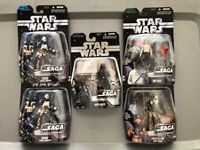 Star Wars The Saga Collection Lot of 5, 2x Scorch, Vader, Han, Leia