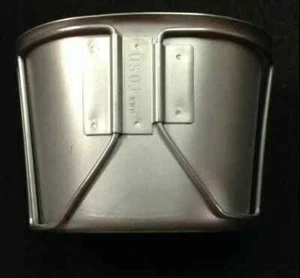 US Military Surplus USGI Stainless Steel 1 Qt Canteen Cup Made in USA EXCELLENT - Picture 1 of 15