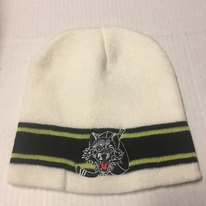 New ChicagoWolves Alpha Wolf HockeyBeanie Hat White/Black/Volt AHL One-Size NWT - Picture 1 of 8