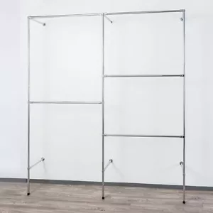 250 cm Hoch begehbarer Kleiderschrank Kleiderständer Metall Garderobenstange W02 - Bild 1 von 9