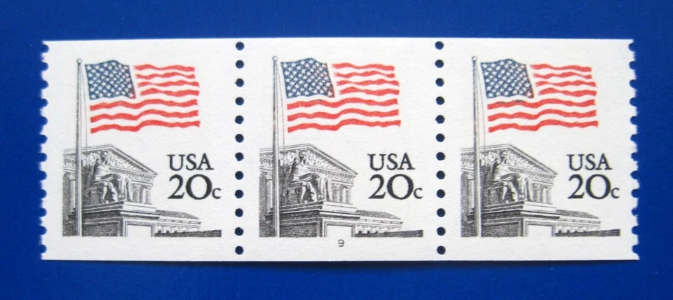 Sc # 1895 ~ PNC ~ 20 ct FLAG OVER SUPREME COURT PL # 9 - Image 1 of 1