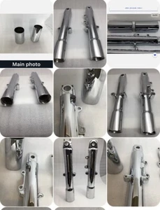 HARLEY FAT BOY SOFTAIL CHROME FORK & COVERS 2000 -06 Heritage G592-00 EXCHANGE - Picture 1 of 13