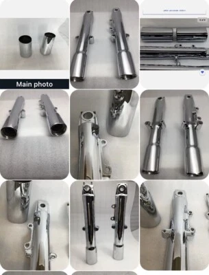 HARLEY FAT BOY SOFTAIL CHROME FORK & COVERS 2000 -06 Heritage G592-00 EXCHANGE - Image 1 of 4