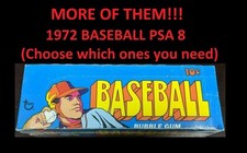 MORE 1972 TOPPS BASEBALL PSA 8 Cards (Choose the ones you need) MORE OF THEM!