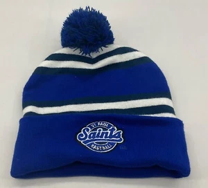 St. Paul Saints Wintermütze blau-weiß Baseball - Beanie mit Bommel NEU St - Bild 1 von 4