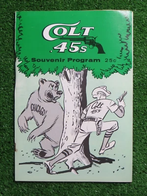 HOUSTON COLT .45s 1963 PROGRAM vs CHICAGO CUBS Burton HR Ernie Banks Williams - Image 1 of 4