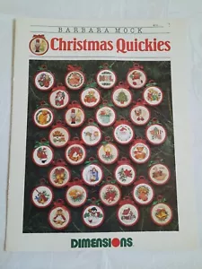 Vintage Cross Stitch Chart Booklet Christmas Quickies Barbara Mock Dimensions - Picture 1 of 4