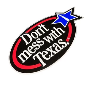 Don't Mess With Texas Sticker 6x3 Long Anti Littering Trash Car Bumper Lone Star - Picture 1 of 4