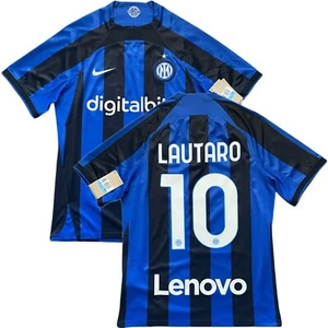 2022/23 Inter Milan Home Jersey #10 Lautaro Martinez Medium Nike Soccer Kit - Picture 1 of 14