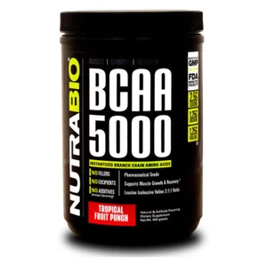 NutraBio BCAA 5000 Instantized Branch Chain Amino Acids 60 Servings 2:1:1 Ratio - Picture 1 of 1