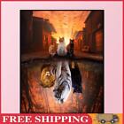Full Embroidery Cotton 11Ct 3 Strands Printing Three Cats Shadow Cross Stitch