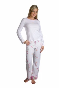 Hering 100% Cotton LongSleeve CrewNeck Floral Print Pajama Set 76FR - Picture 1 of 3