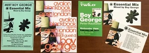 BOY GEORGE Essential Mix *RARE* FLYER COLLECTION - Culture Club  - Picture 1 of 1