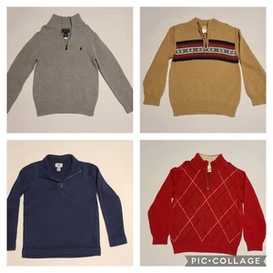 4 Boys Sweaters Size 7 & 7/8 & 8 Ralph Lauren POLO, Gymboree & Old Navy - Picture 1 of 13