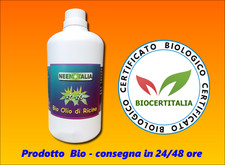 Olio di Ricino Press. a Freddo 1L 100% Puro, Nutre ed Idrata Capelli, Ciglia