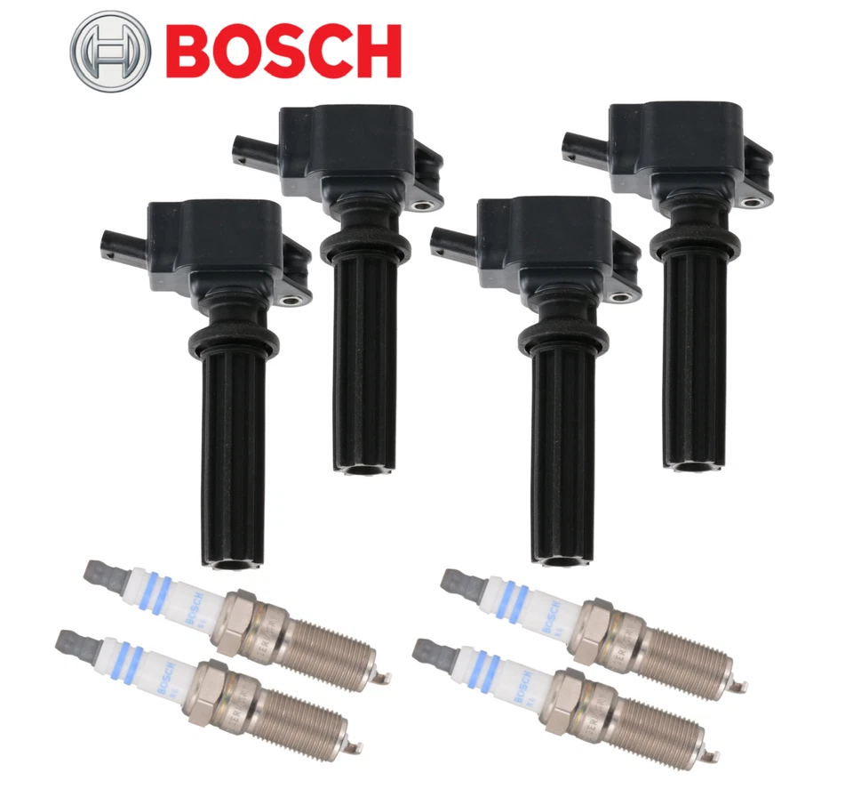 Оригинальная катушка зажигания + свеча зажигания двойной иридий (4 комплекта) Bosch для Jaguar XE XF 2,0 л - Изображение 1 из 1