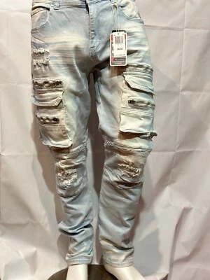 Men’s Bleeker Bleeker Straight Fit Jeans ICE Blue Denim (typhoon) Skinny D610 - Image 1 of 4