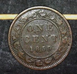 1859 KANADA ONE 1 CENT VICTORIA GROSSE PENNY MÜNZE 001063 - Bild 1 von 2