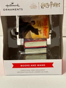 Harry Potter Hallmark Ornament 2022 Books Wand Christmas Holiday New in Box - Picture 1 of 6