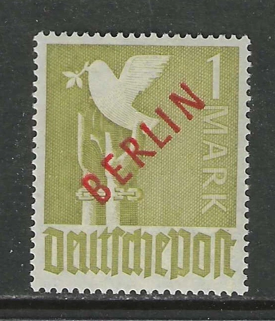 Alemania 1949 Berlín Oeste 1 marco rojo sobreimpresión como nuevo** firmado $ 647,00 Foto 1 de 1