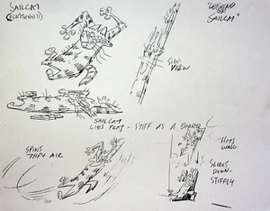 Cow & Chicken 1997 Production Storyboard Concept Character Page Copy 8.5x11 - Picture 1 of 2