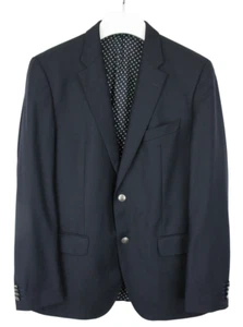 TOMMY HILFIGER Tailored Blazer Men's (EU) 50 Wool Notch Lapel Double Vented Blue - Picture 1 of 11
